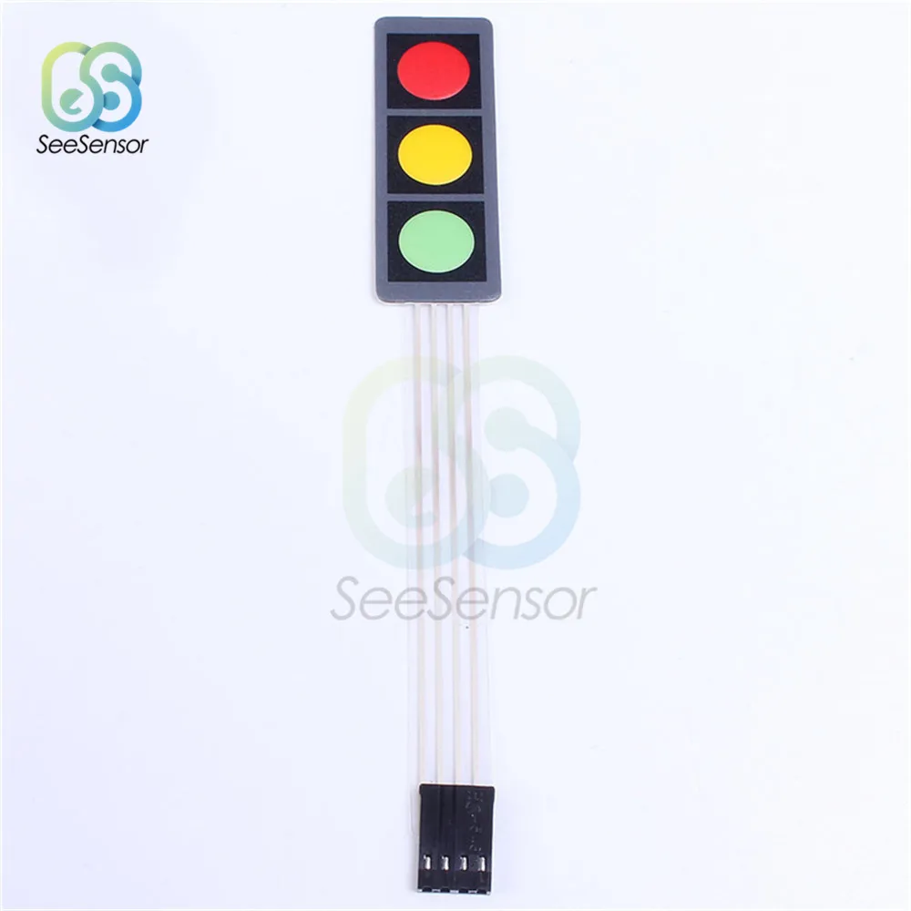 5pcs/Lot 1*3 3 Keys Matrix Array Membrane Switch Key Pad RGB Keyboard Display Control Panel Red Green Yellow | Инструменты