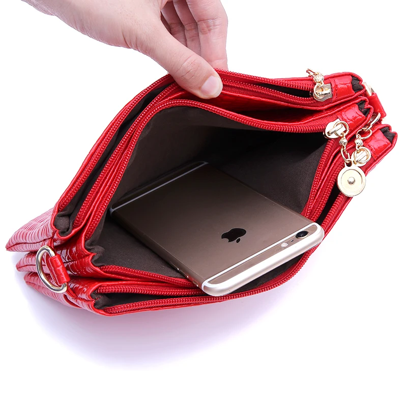 Маленькая сумка через плечо для женщин крокодиловый узор модная в руку сумки из