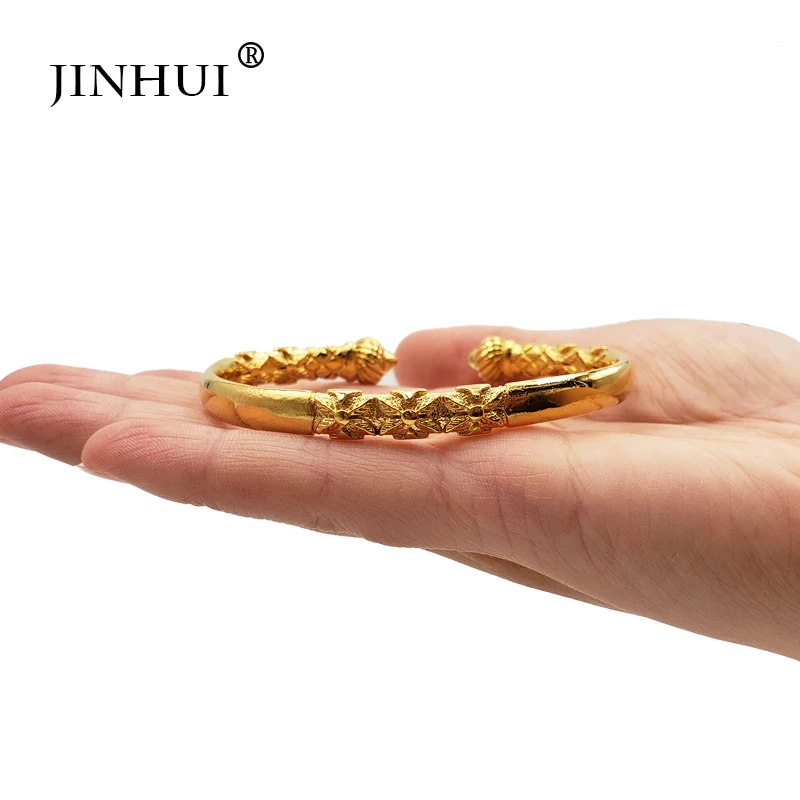 Jin Hui новые модные свадебные браслеты золотого цвета для женщин регулируемые