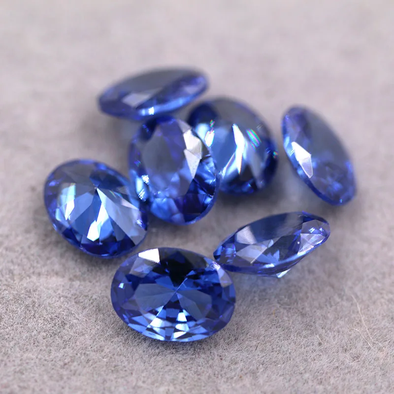 Royal blue Украшения овальной формы, циркониевые стеклянные хрустальные стразы для сережек и ожерелий, ювелирные изделия - Цвет: Royal blue
