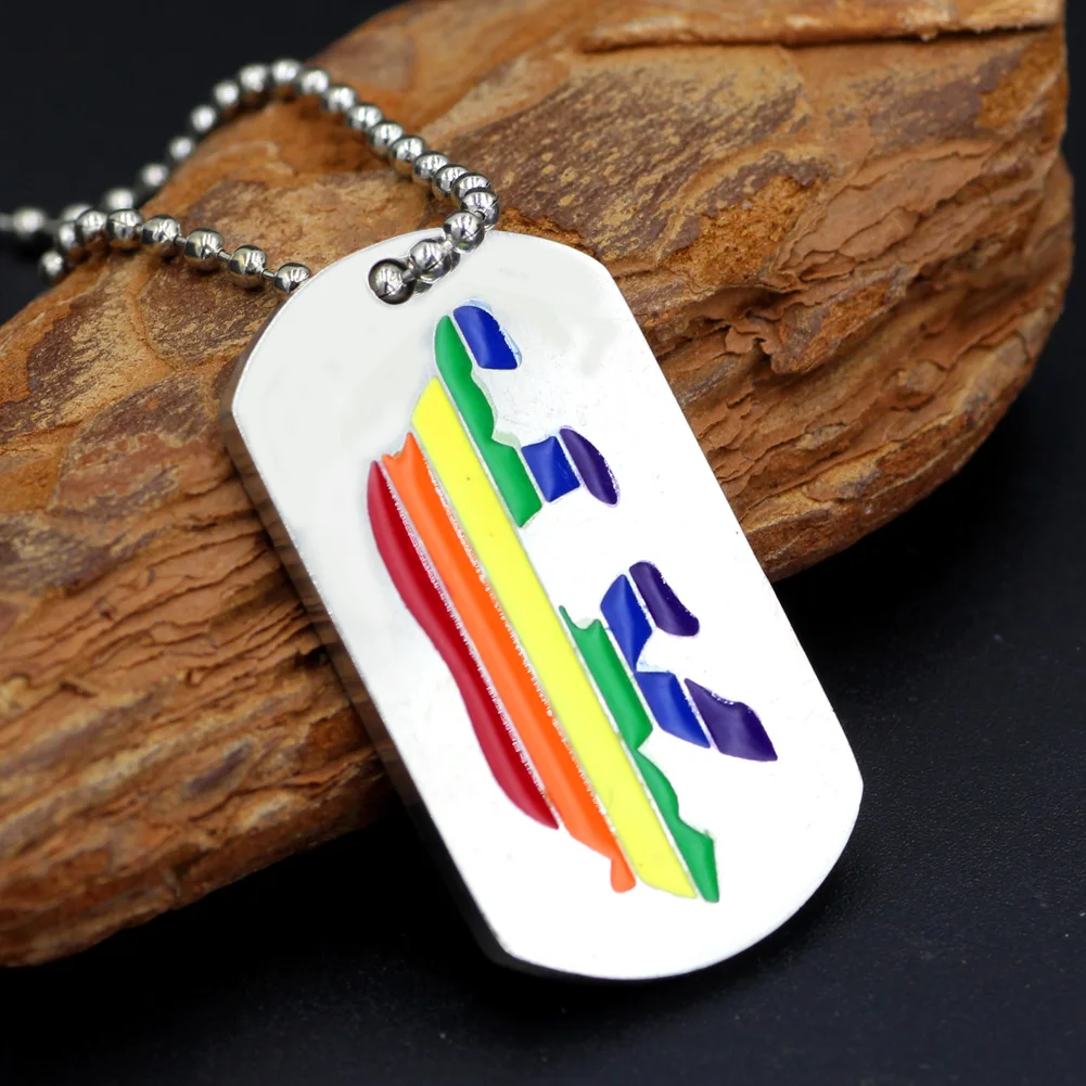 Медвежонок гордыня Радуга собака тег мужская ожерелье | Украшения и аксессуары