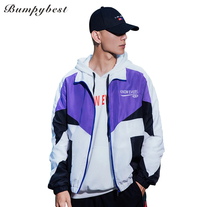 Bumpybeast Harajuku куртка с капюшоном ветровка для мужчин хип хоп уличная пальто осень 2018