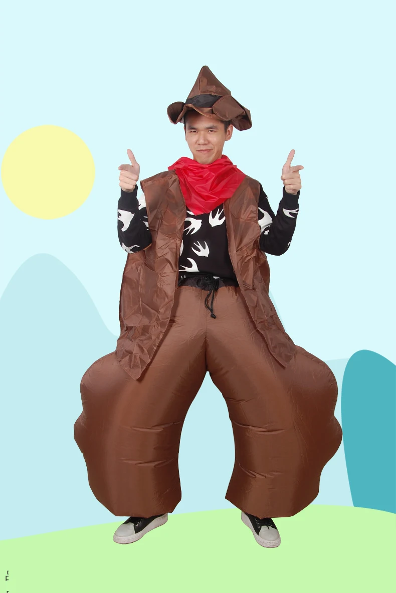 Надувной ковбойский костюм на Хэллоуин для взрослых мужчин и женщин Cowgirl Ole Cow, Забавное платье, костюм для косплея, подарки на день рождения