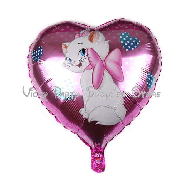 heart cat Одноразовая посуда Marie Cat с мультяшным розовым котом аристократы для тематической вечеринки, дня рождения, для детского душа, тарелка, декоративные принадлежности - Цвет: heart cat