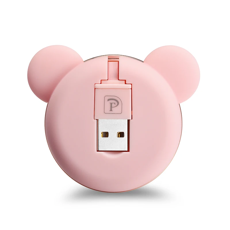 OATABASF 2 в 1 Выдвижной Кабель Micro usb для IphoneX XS Max bear design USB кабель OPPO VIVO кабель|cable micro