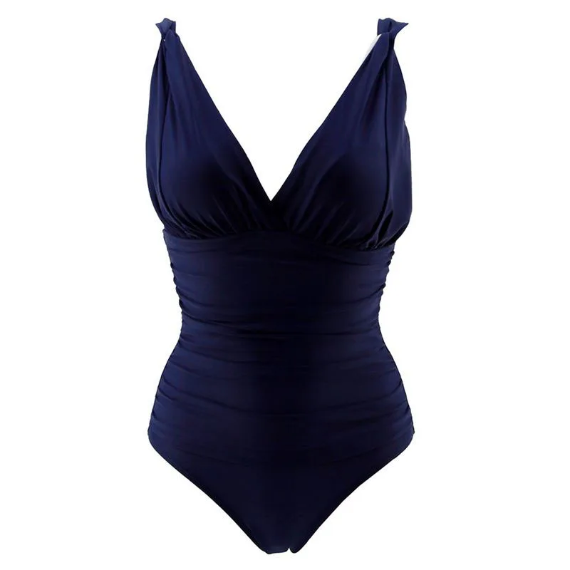 CPUTAN 2019 Sexy Deep V One Piece Swimsuit Ruched Swimwear Women Push Up Monokini Bodysuit Plus Size Female bathing suit S-3XL | Спорт и