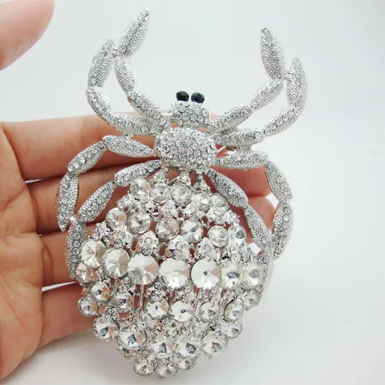 Новинка модные ювелирные изделия прозрачные стразы кристалл паук животное