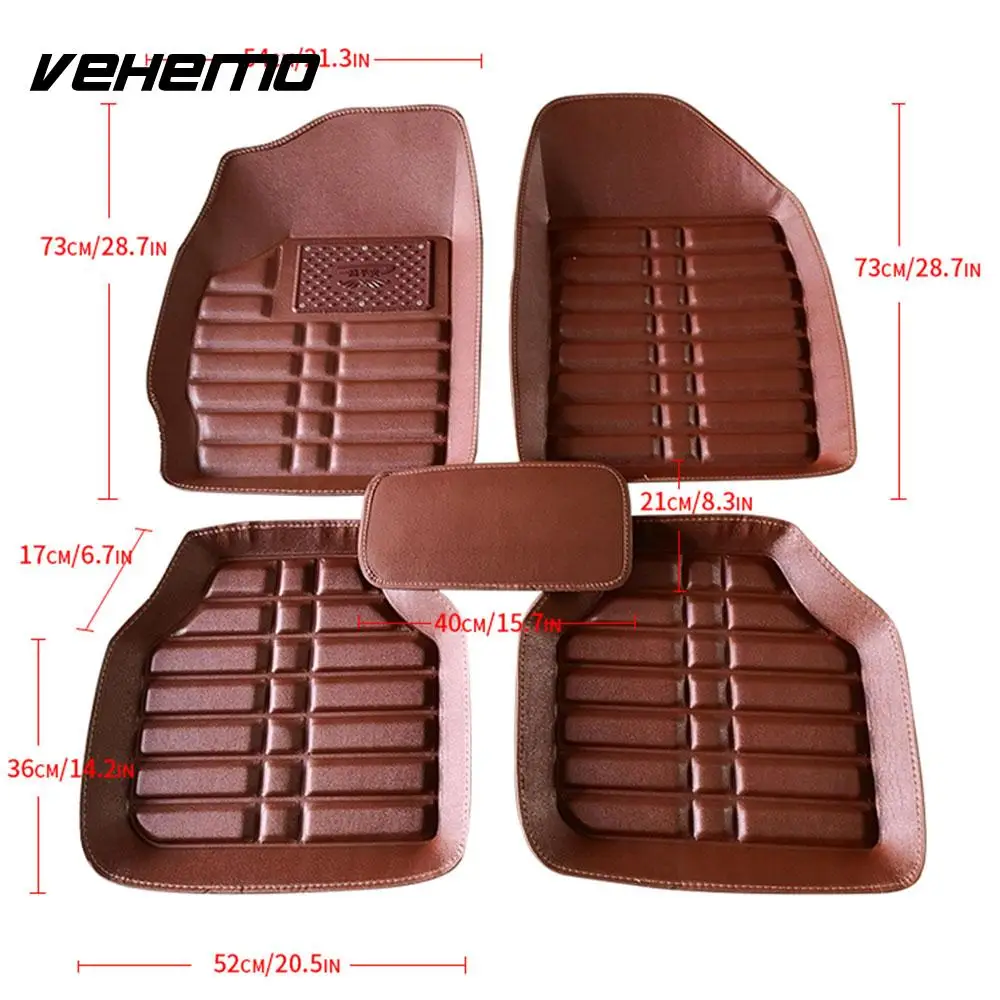 VEHEMO 5 шт. автомобильные коврики коврик для ног автомобиля левого привода tappetini