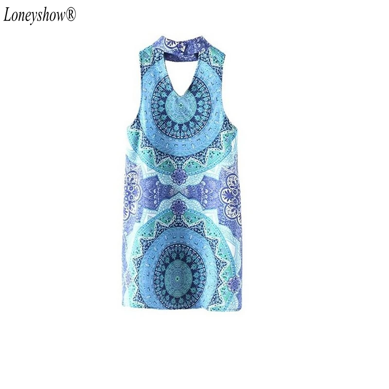Loneyshow 2017 женщины цветочный принт ретро dress летом старинные платья лето