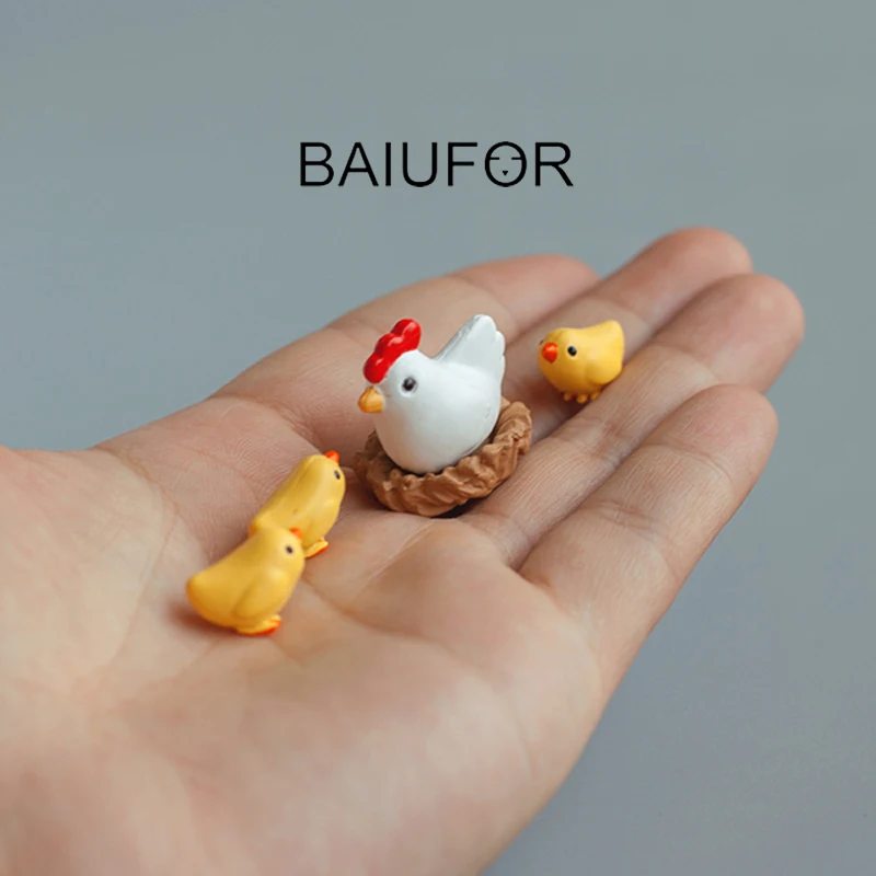 Миниатюрные фигурки для террариума BAIUFOR Hen Chick аксессуары сделай сам миниатюры