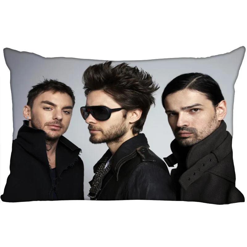 

New Custom 30 Seconds to Mars Pillowcase Zippered Rectangle Pillow Cover Cases Size 45X35cm,40x60cm,45X75cm,50X75cm(Two sides)