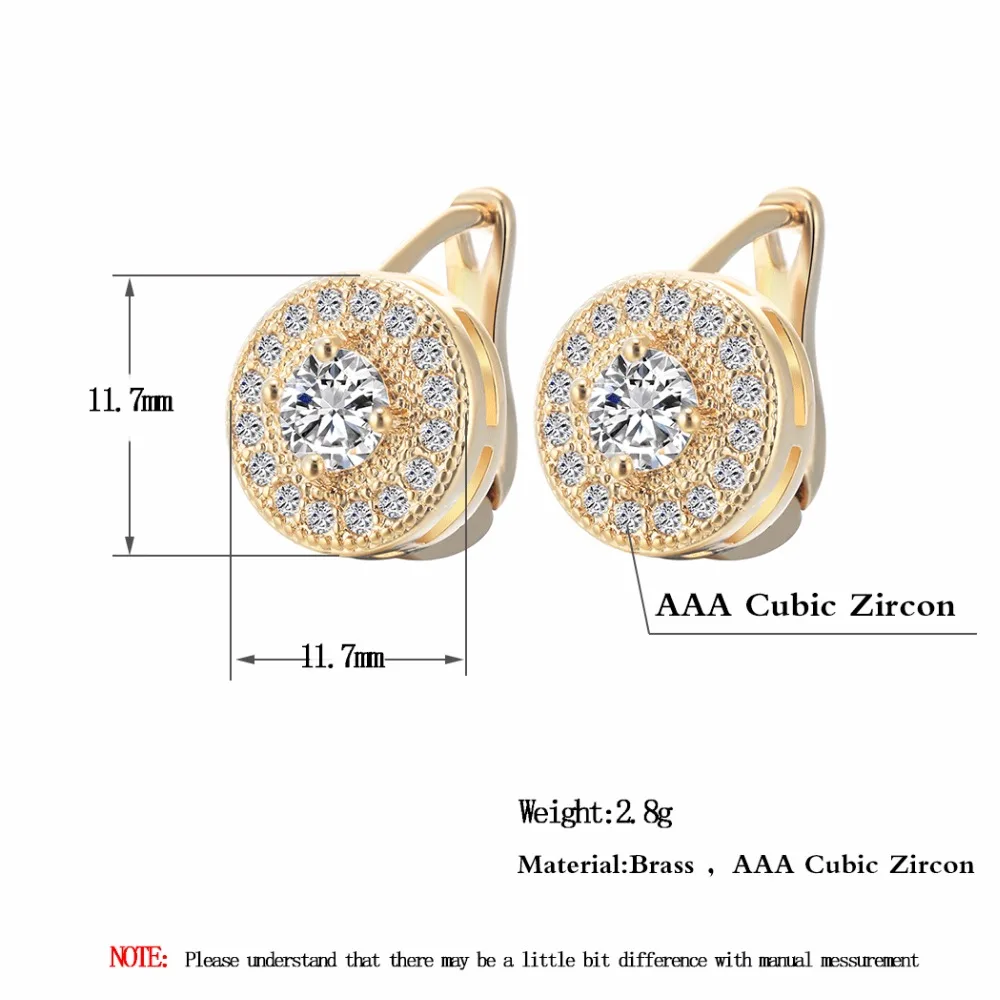 Kinitial 1 пара новые модные круглые белые инкрустационные циркониевые серьги для