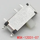 Миниатюрный горизонтальный слайд-выключатель, 7-контактный, 2 положения, 1P2T, H = 1,5 мм, 20 шт.