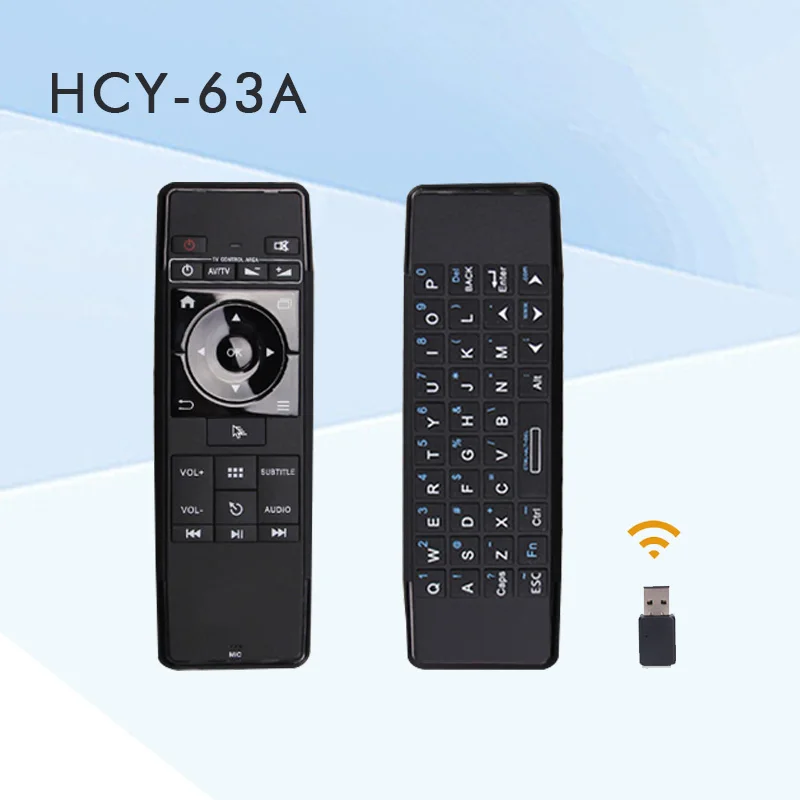 Беспроводная клавиатура HCY 63A 2 4 ГГц Air Mouse с ИК пультом дистанционного управления