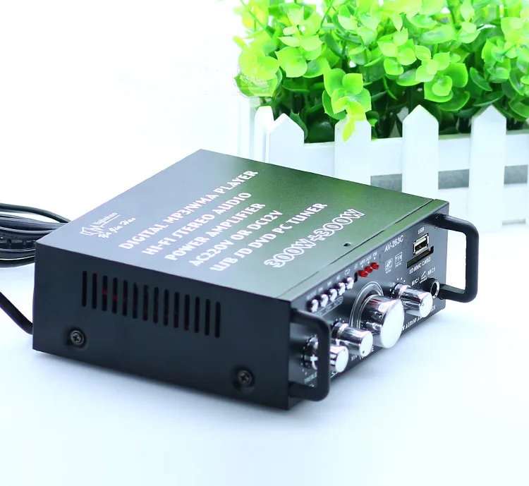 Kaolanhon 30 Вт* 2 40 Вт* 2 AV-263/AV253 DC12V AC 220 В стерео Bluetooth усилитель караоке мини домашний аудио автомобильный усилитель USB SD FM