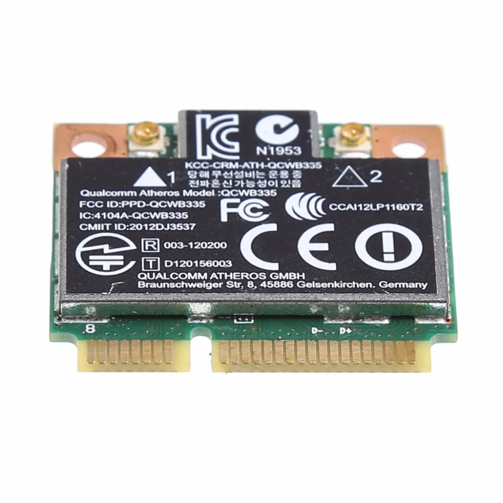802.11b/G/N WiFi Bluetooth 4, 0    PCI-E   HP Atheros QCWB335 AR9565 SPS 690019-001 733476-001