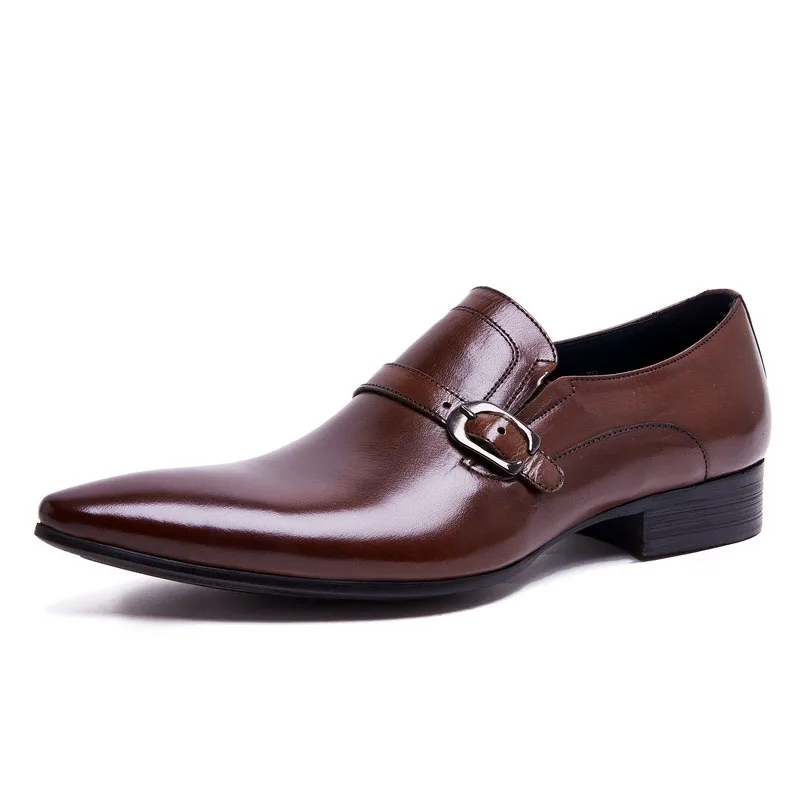 Модные Мужские модельные туфли из натуральной кожи официальная Мужская обувь в