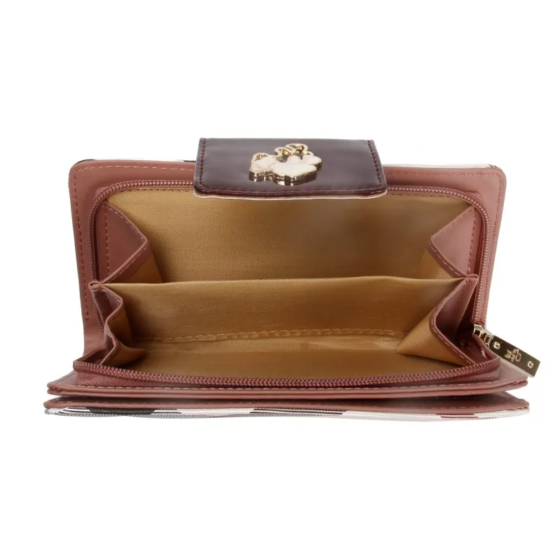 Известный фирменный женский бумажник в полоску Серия Бумажник держатель для