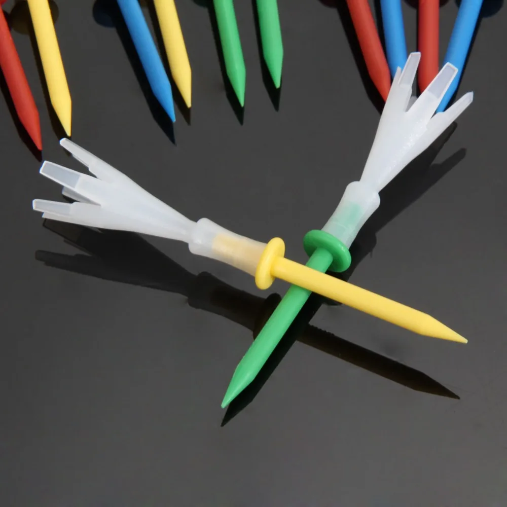 12 шт./лот multi Цвет Пластик Ти для гольфа 3 1/4 дюйма 3.25 ''Ти 4 метров gonkux Гольф