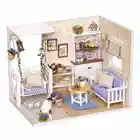 Миниатюрный чехол для кукольного дома, миниатюрный деревянный 3D чехол от пыли, миниатюрные игрушки для кукольного домика, кошки, подарки для детей на день рождения, дневник с котенком