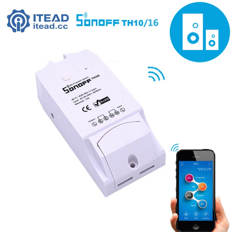 Умный выключатель Itead Sonoff TH TH10/TH16 с Wi Fi пульт дистанционного управления для