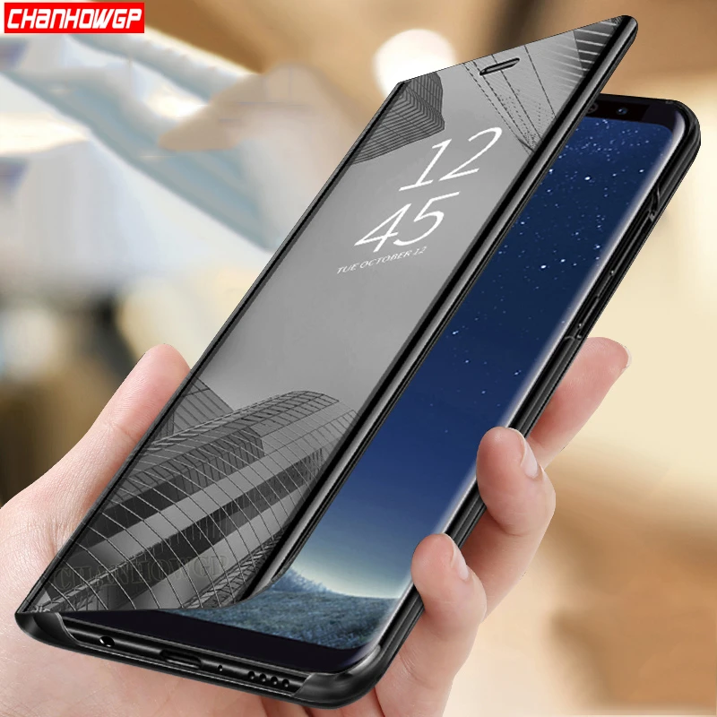 Fashionable Flip Mirror Case For LG G8 ThinQ LM-G820N Stand Cover V40 LM V405QA V30 Plus LG-H930 v30 + Funda | Мобильные телефоны и