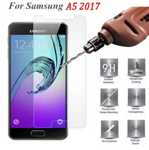 9H защита для экрана закаленное стекло Samsung Galaxy A5 2017 на A 5 A720F защитная Пленка