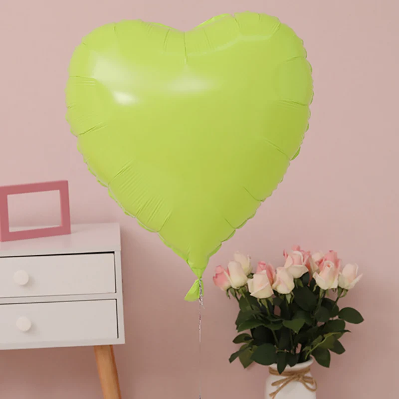 Green heart shape 5 шт. 18 дюймов Гелиевый шар Звезда Сердце Форма свадьба большие алюминиевые фольги Воздушные шары праздничные украшения надувной подарок - Цвет: Green heart shape