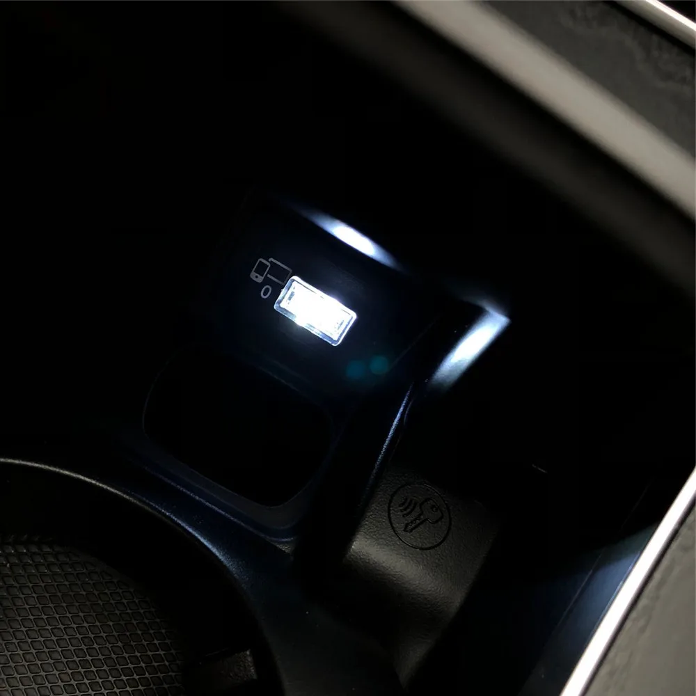 Автомобильные светодиодсветодиодный атмосферные декоративные лампы с USB для Skoda