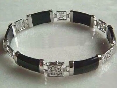 

FREE shipping>>>>Exquisite Fashion Black Rich Bracelet 7.5"