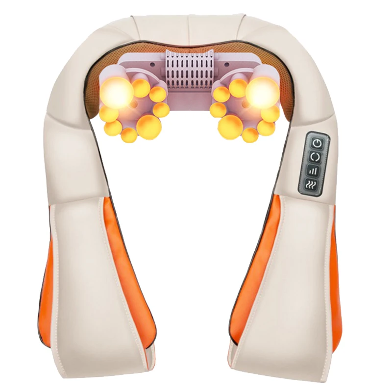 neck massager 01 4D разминающий шейный массажер для автомобиля, дома, офиса, инфракрасное Отопление, шиацу, массажные устройства для плеч, тела, шеи, массажер, шаль - Цвет: neck massager 01