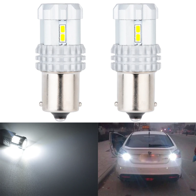 Katur 2 шт. 1156 BA15S P21W светодиодные лампы 12 SMD 3020 автомобильные Led DC 12V указатель