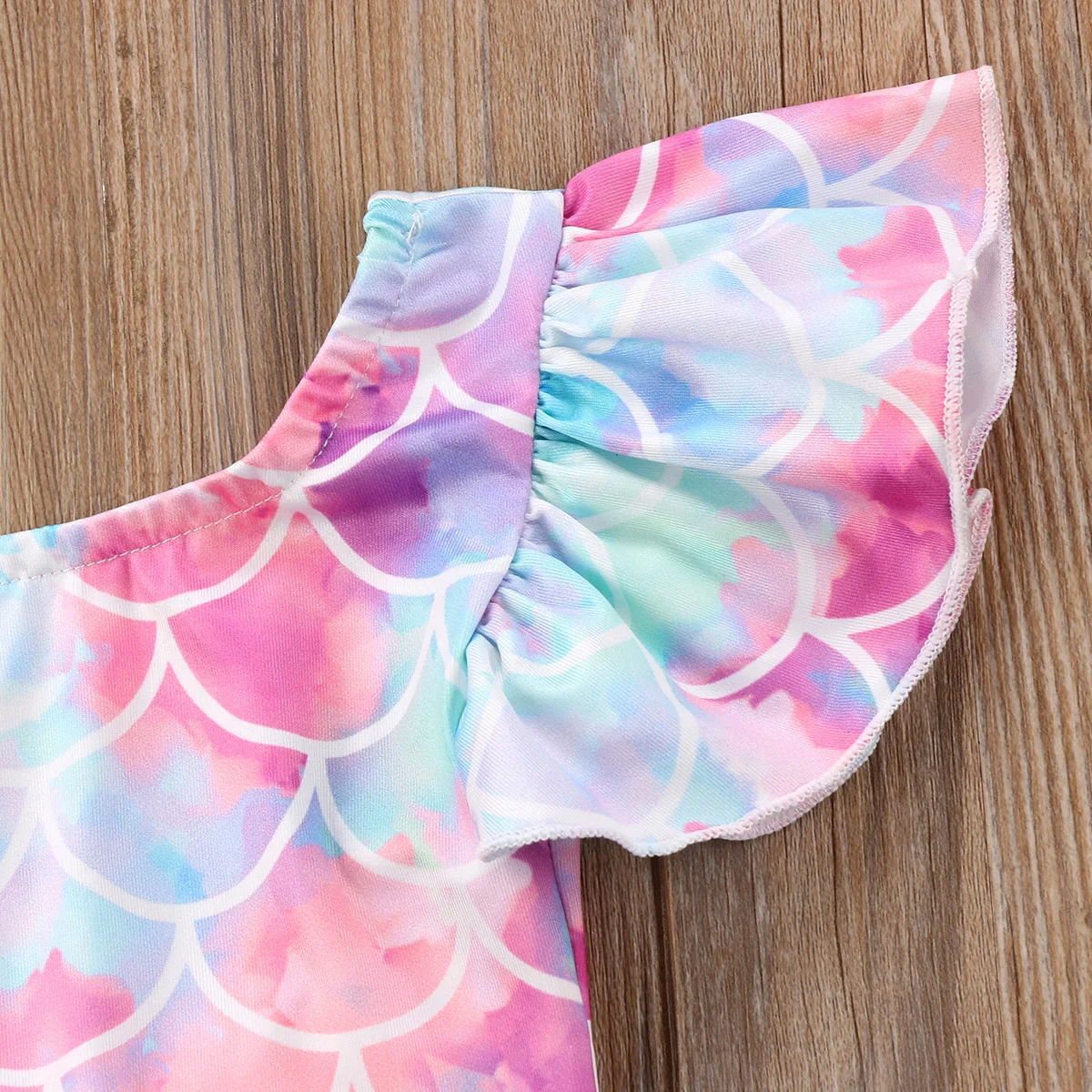 2018 летний детский купальник Русалочки для маленьких девочек с оборками бикини