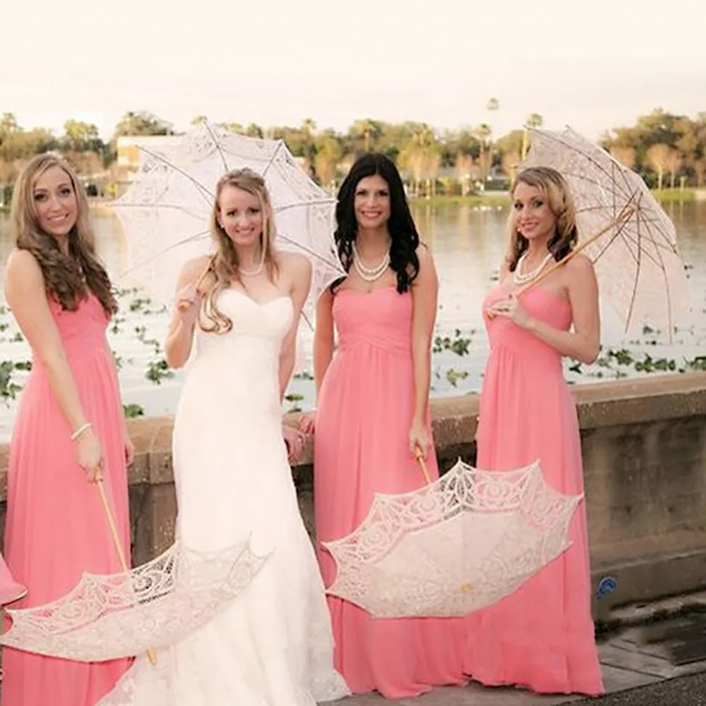 Long handle umbrella Lace sun Princess Palace Flower Umbrella sunscreen beach Photo Photography wedding | Дом и сад