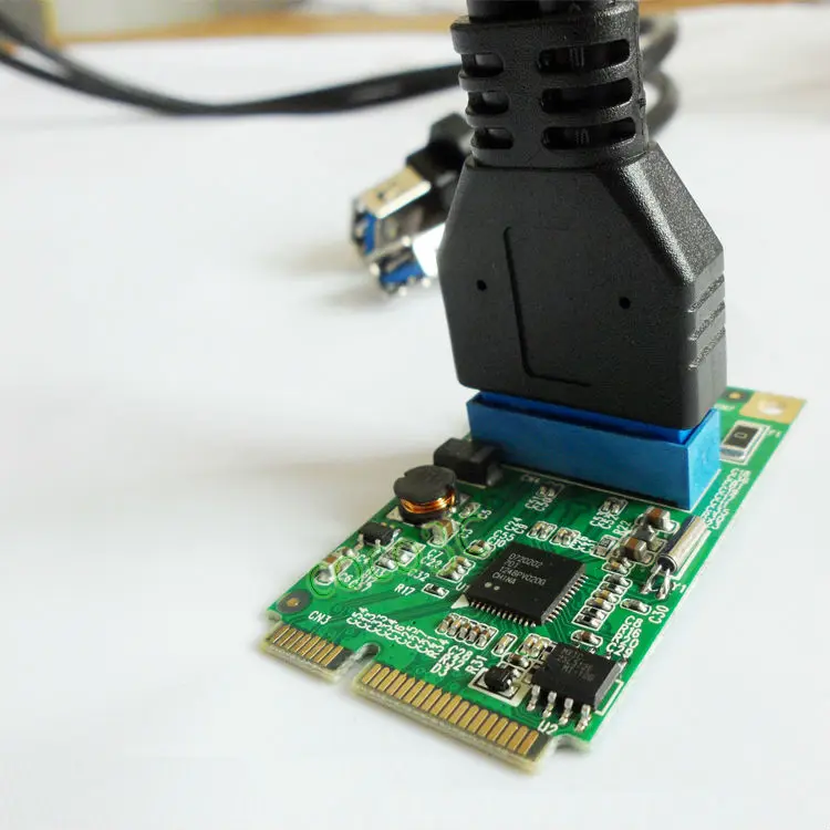 Мини адаптер PCI e на 2 порта USB 3 0 мини PCIe 19Pin Разъем USB3.0 + разъем разветвителя