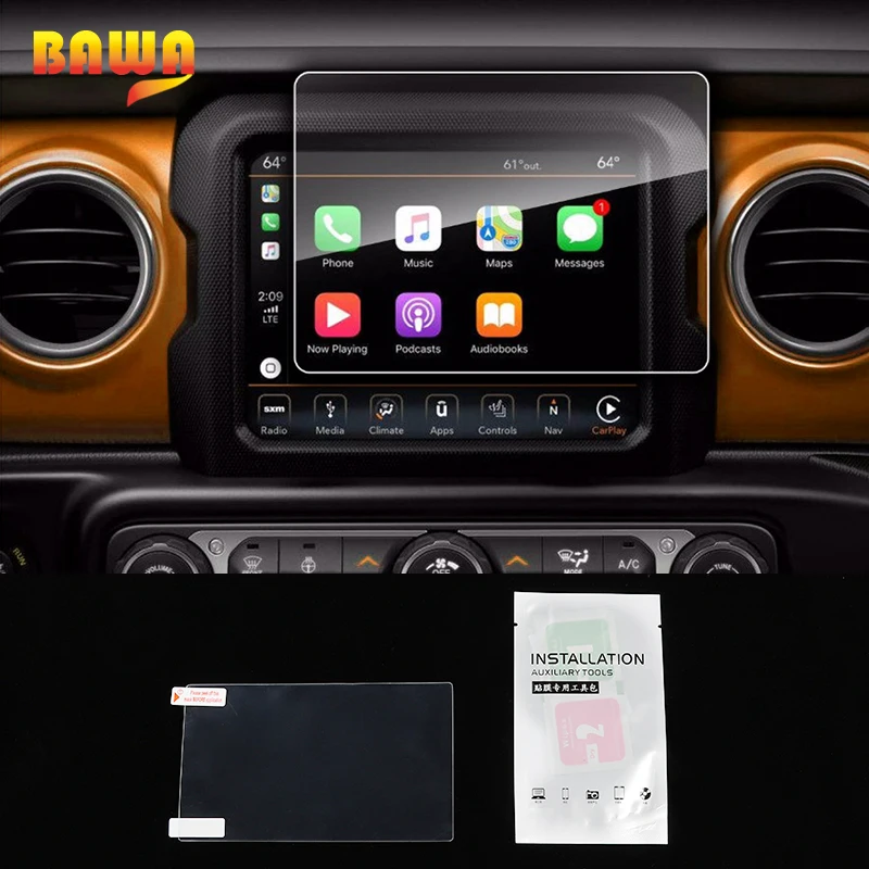 Защитная пленка BAWA для GPS навигатора Jeep Wrangler JL 2018 аксессуары jl|Наклейки салона