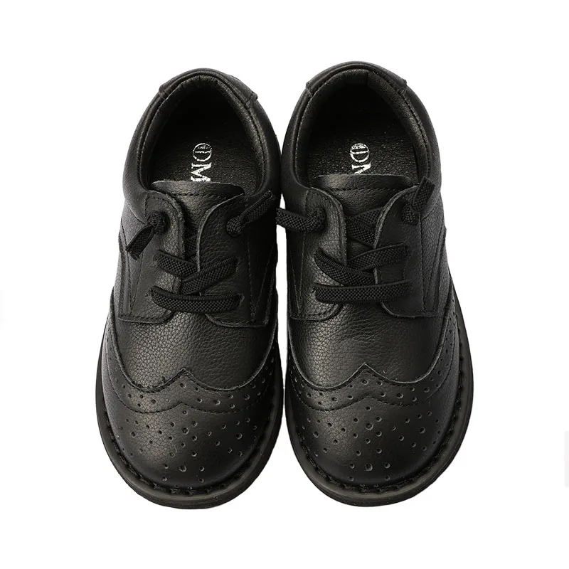 EZELEVEN/детская обувь черного цвета из натуральной кожи для мальчиков и девочек