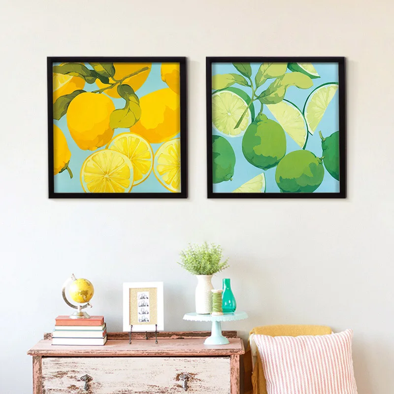 Фрукты изображения оранжевый груша помидор печатных на холсте маслом