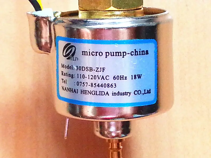 Микроэлектромагнитный насос Модель 30DCB-ZJF напряжение 110-120vac-60hz-мощность 18 Вт