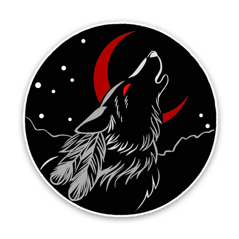 YJZT 13 4*13 4 см Мода Angry Cartoon Wolf прекрасный Цветной ПВХ Высокое качество стикер для