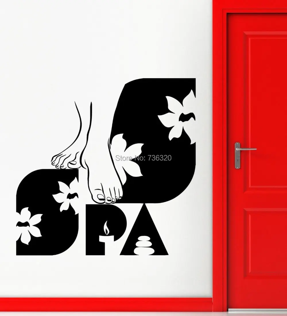 Модный массажный магазин виниловая наклейка на стену спа салон красоты стикер