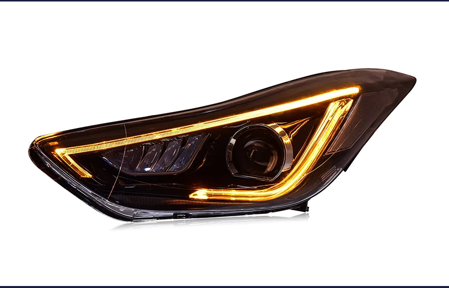Фара в сборе для hyundai Elantra 2012 2013 Светодиодный дневной ходовой свет светодиодный указатель поворота светодиодный дальнего света