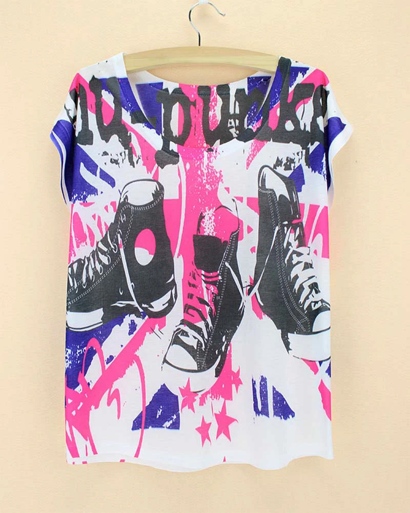 Женская футболка с принтом Повседневная летняя 2015|tshirt for women|tshirt designcasual tshirt |