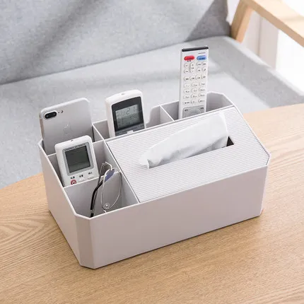

Removable Tissue Box Napkin Holder Multifunction Tissue Paper Holder Remote Control Desk Organizer