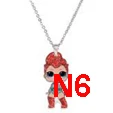 N-6 Menglina акриловые мультфильм принцесса колье для девочек и Подвески Flatback Смола Шарм маленькая девочка кулон ожерелье ювелирные изделия - Окраска металла: N-6