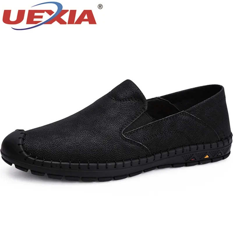 UEXIA Brand Fashion New Spring Autumn Men Leather Shoes Comfortable Slip-On Loafers Casual Flats Moccasins | Обувь