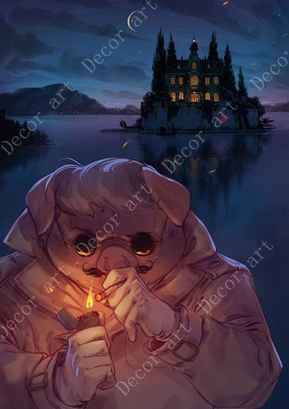 Хаяо Миядзаки мультфильм аниме Kurenai No Buta Porco Rosso холст картины винтажные крафт