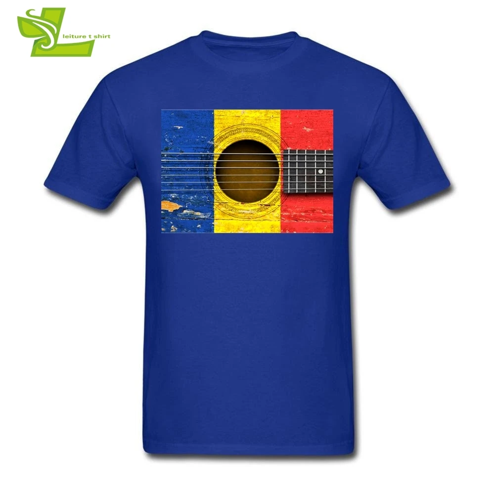 3D винтажная акустическая гитара с румынским флагом футболка новинка Camisetas