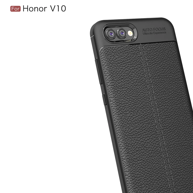 Litchi Texture Soft TPU Cases for Huawei Honor V10 Cover Silicone Case View 10 Back For V9 PLAY | Мобильные телефоны и