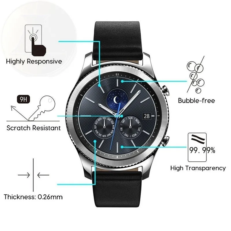 Защитная пленка для часов Cristal Templado закаленное стекло Samsung Gear s4 s3 s2 2 neo Galaxy